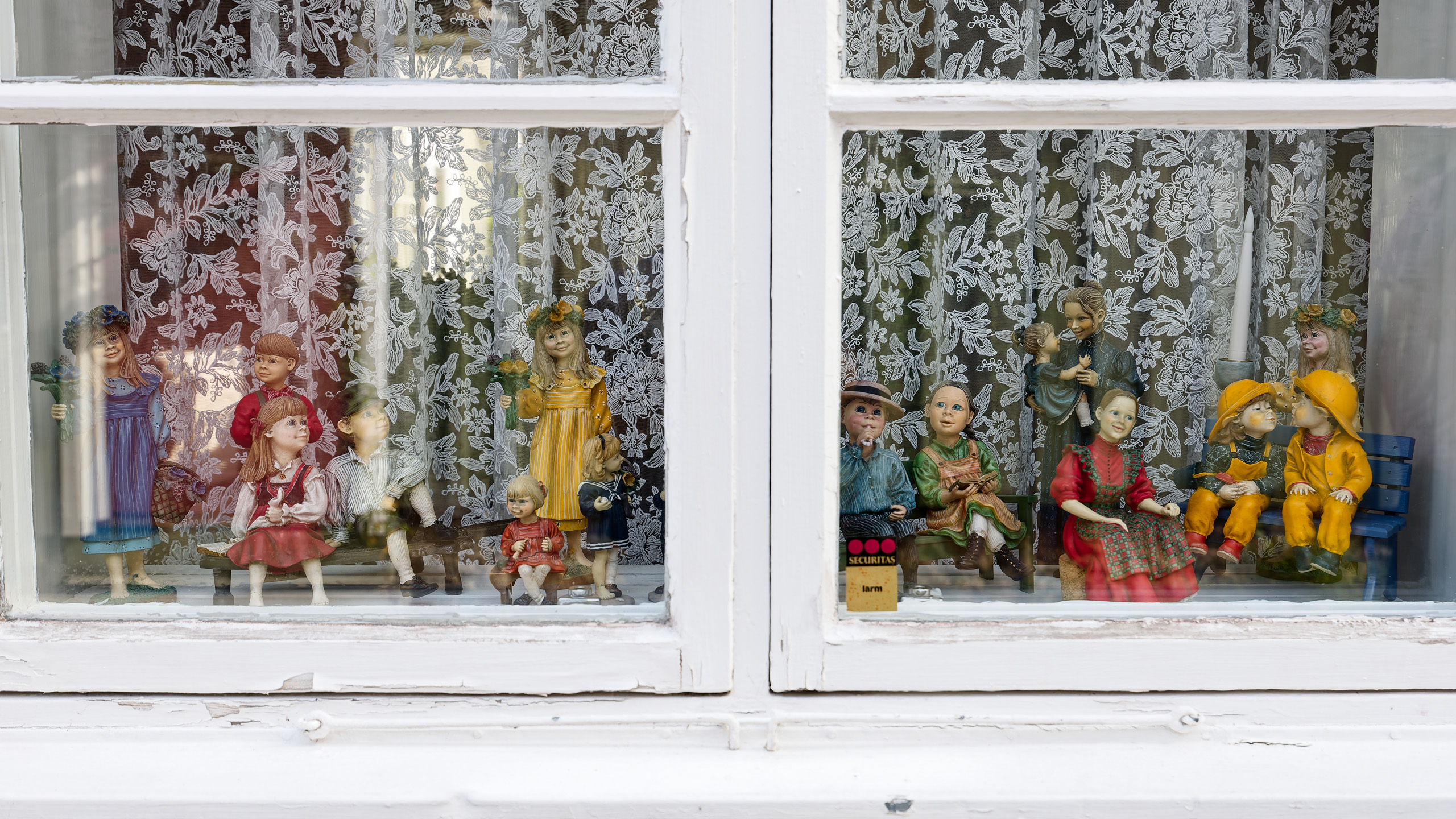 Dekoriertes Fenster in Gävle, Schweden 2024